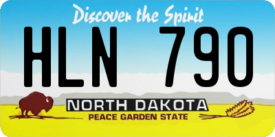 ND license plate HLN790