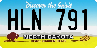 ND license plate HLN791