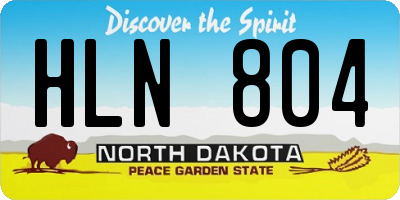 ND license plate HLN804