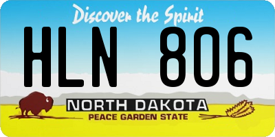 ND license plate HLN806