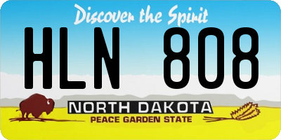 ND license plate HLN808