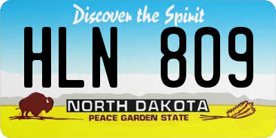 ND license plate HLN809