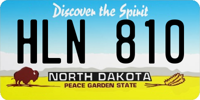 ND license plate HLN810