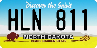 ND license plate HLN811