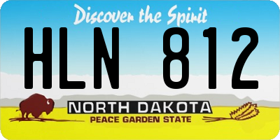 ND license plate HLN812