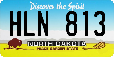 ND license plate HLN813