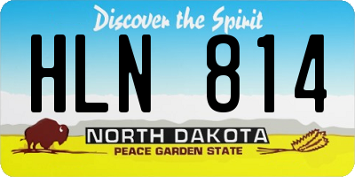 ND license plate HLN814