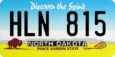 ND license plate HLN815