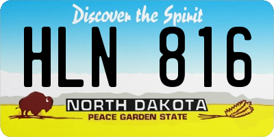 ND license plate HLN816