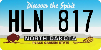 ND license plate HLN817