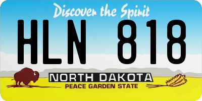 ND license plate HLN818