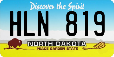 ND license plate HLN819