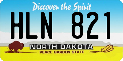 ND license plate HLN821