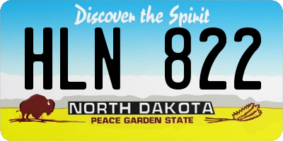 ND license plate HLN822