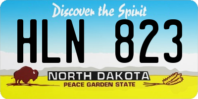 ND license plate HLN823