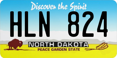 ND license plate HLN824