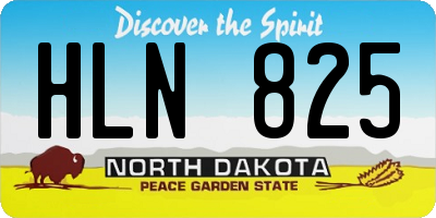 ND license plate HLN825