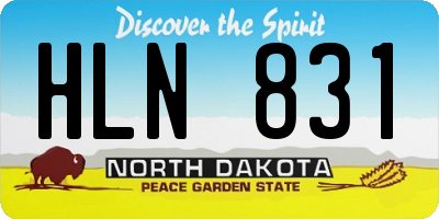 ND license plate HLN831