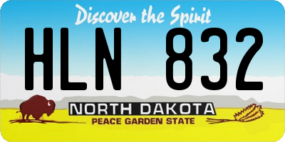 ND license plate HLN832