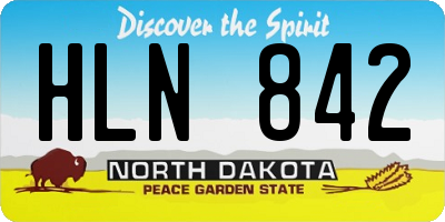 ND license plate HLN842