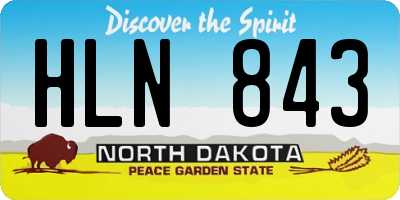 ND license plate HLN843