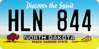 ND license plate HLN844