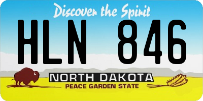 ND license plate HLN846