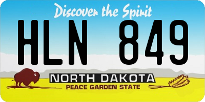 ND license plate HLN849
