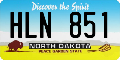 ND license plate HLN851