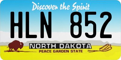 ND license plate HLN852