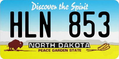 ND license plate HLN853