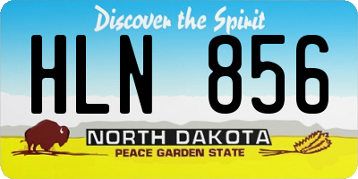 ND license plate HLN856