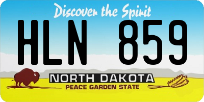 ND license plate HLN859