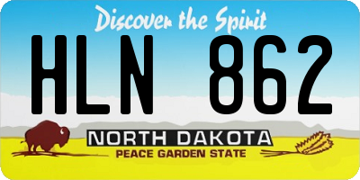 ND license plate HLN862