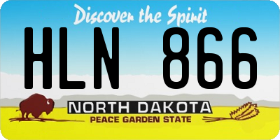 ND license plate HLN866