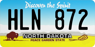 ND license plate HLN872