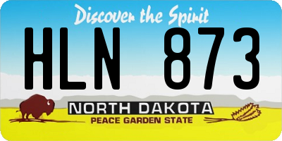 ND license plate HLN873