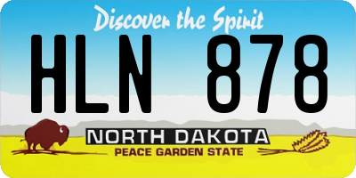 ND license plate HLN878