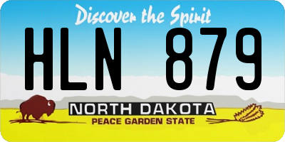 ND license plate HLN879