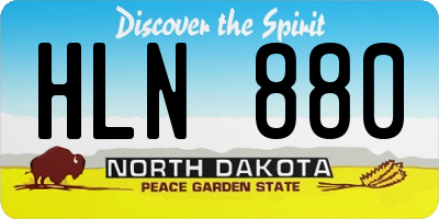 ND license plate HLN880