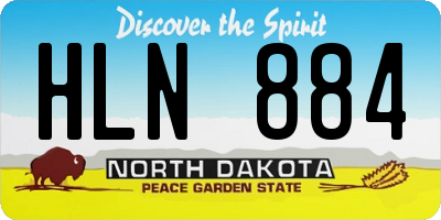 ND license plate HLN884