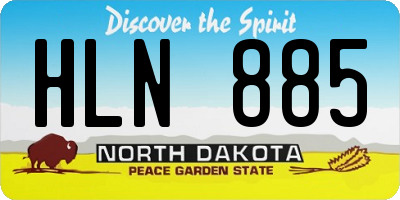 ND license plate HLN885