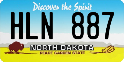 ND license plate HLN887