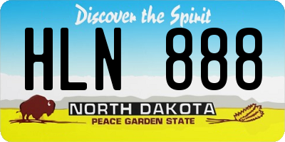 ND license plate HLN888