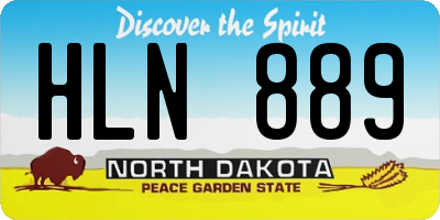 ND license plate HLN889