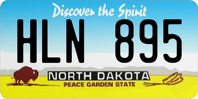 ND license plate HLN895