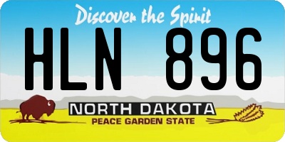 ND license plate HLN896