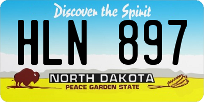 ND license plate HLN897