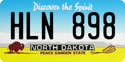 ND license plate HLN898