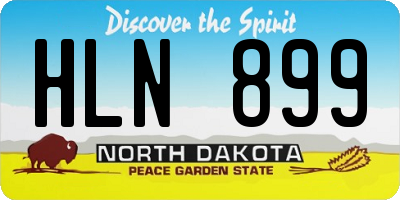 ND license plate HLN899